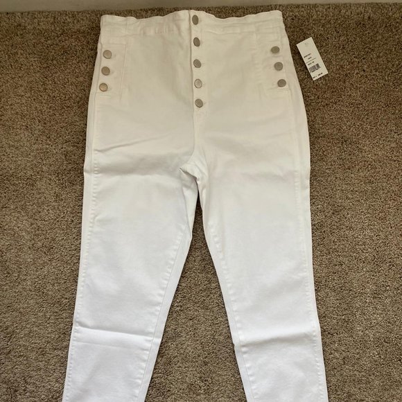 J Brand Natasha Sky High Skinny Jeans White